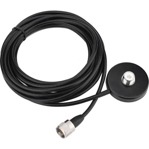 YiNiTone MB60 PL259 5M UHF Male Car Mobile Antenna Coax Cable MINI Magnetic Base for QYT KT-7900D BAOJIE BJ-218 Walkie Talkie