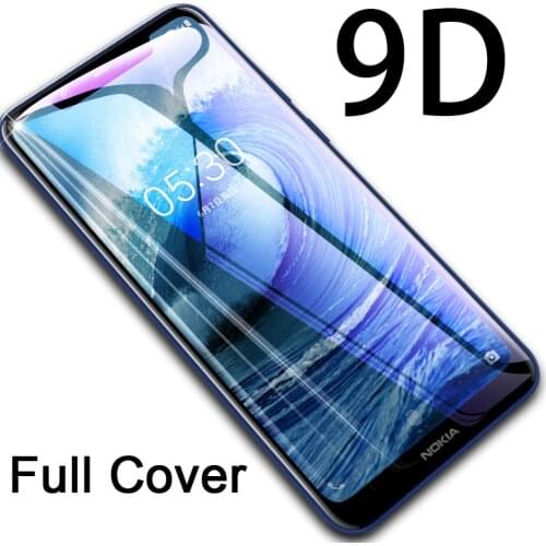 9D Screen Protector for Nokia 5.1 Plus 3.1 2.1 Glue Cover Protective Glass for Nokia 3.2 4.2 5 3 2 1 Plus Tempered Glass Film
