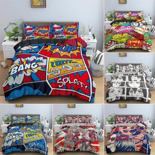 3D Cartoon Bedding Set Luxury Duvet Cover Set Twin King Queen Size Quilt Covers For Bedroom With Pillowcase Bedclothes 2/3PCS