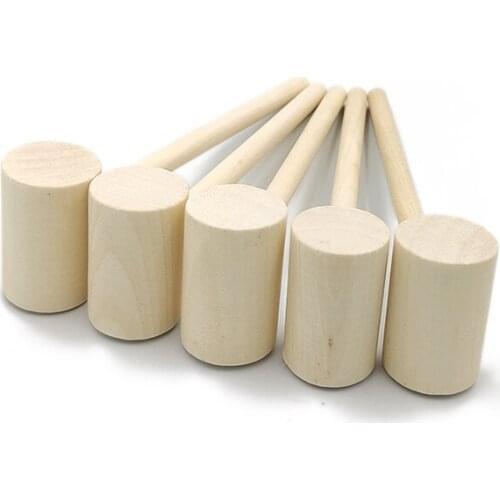 2pcs Wooden Crab Lobster Mallets Mini Hammer Natural Hardwood Seafood Cracker Solid Mallet for Cracking Seafood Tools