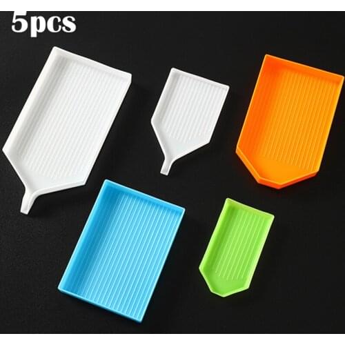 5pcs 5D diy Diamond painting Accessory Tool Rhinestone Plate Tray Cross Stitch Nail Art Dotting Tool