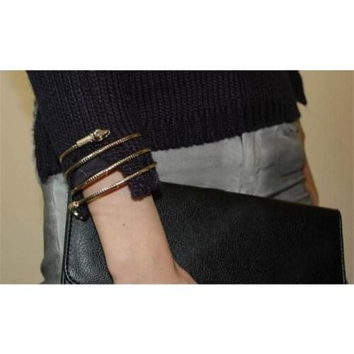 Snake Cuff Bracelets Open Adjustable Bangle For Women Fashion Simple Gothic Wrist Bangles Gift Jewelry For Women Girls