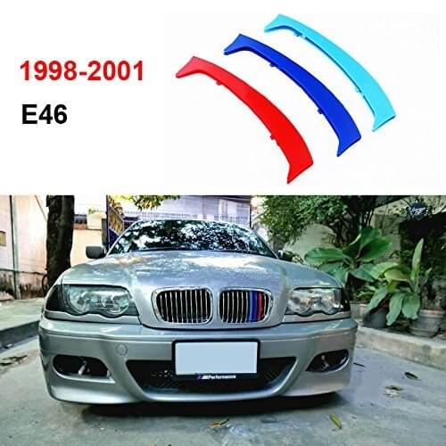 For BMW 3 Series E46 1998-2001 Front Grille Trim Strips Grill Cover Decoration Sticker Car Accessories Auto Part