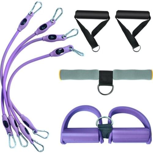 Elastic Band Puller Natural Latex Fitness Resistance Band Multi-function Trainer Pedal Puller Yoga Tool Gym Sports Equipment