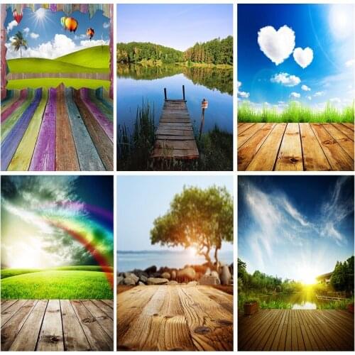 SHENGYONGBAO Landscape Spring Forest Photography Backgrounds Sky Sea Scenery Baby Portrait Photo Backdrops Studio 210309TFX-03