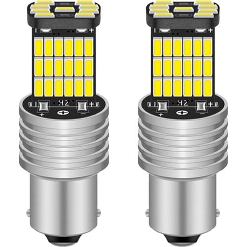 2PCS CanBus S25 1156 BA15S P21w BAU15S LED T20 7440 W21W 7443 Bulbs 4014 45smd 1157 W16W T15 Turn Signal Lights Brake lamp 12V