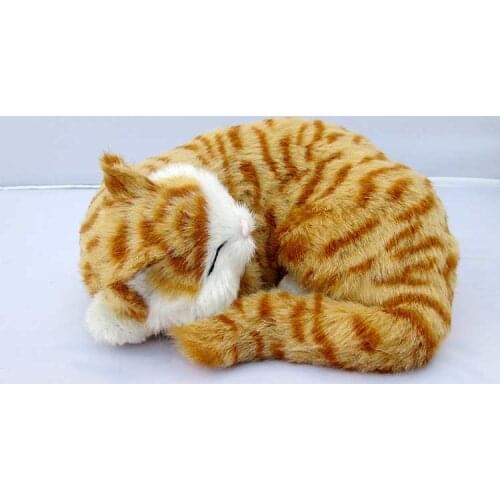 Simulation cute sleeping cat 23x18x8cm model polyethylene&furs cat model home decoration props ,model gift d473