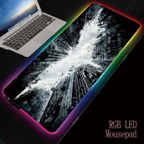 MRGBEST RGB LED Rainbow Backlit Large Computer Mouse Pad White And Black XXLGaming Mousepad Keyboard Desk Mat