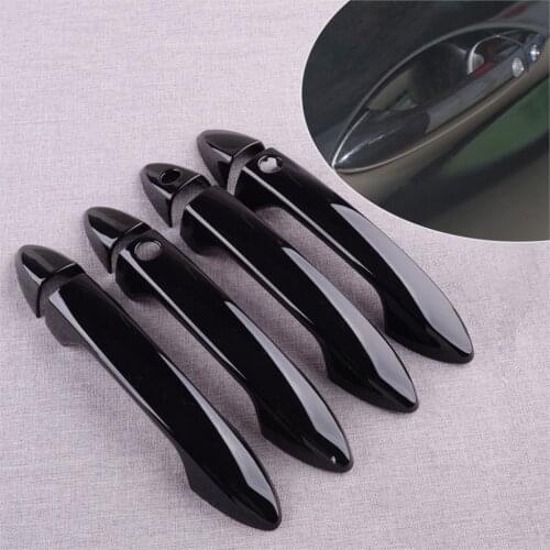 NEW 8Pcs/Set Side Door Handle Cover Trim With Smart Keyless Hole Fit For Honda Accord 9th 2013-2015 2016 2017 Glossy Black