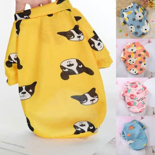 Dog Clothes Pet Sweater Warm Clothing Pullover Dogs Pets Clothing Cute Puppy Dog Accessory Plus Velvet Animal Fruit Printing