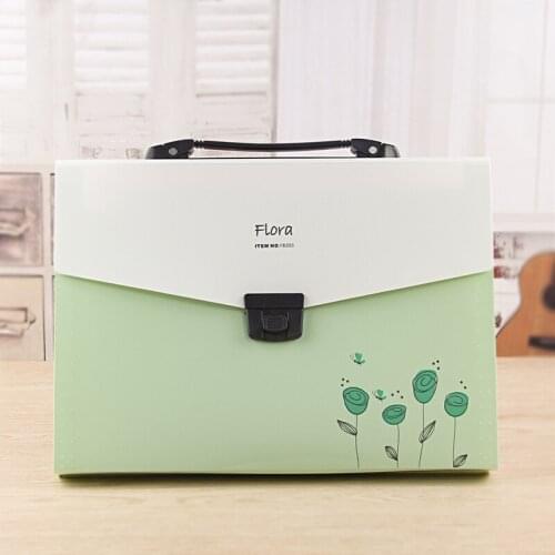 1pc Candy Color A4 File Folder Large Capacity Document Bag Expanding Wallet Business File Folder Paper Storage Bag