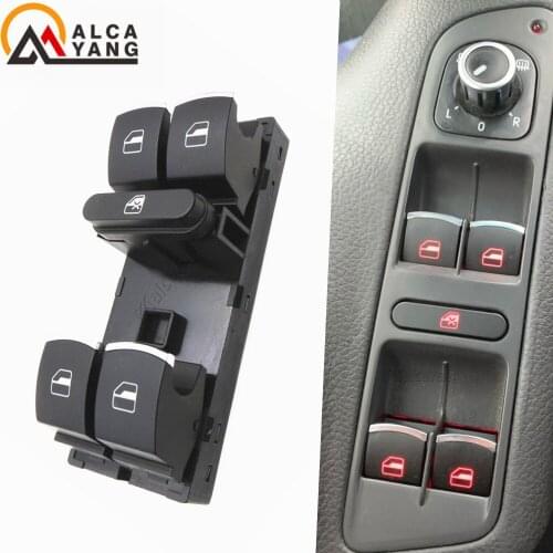 HIGH QUALITY 5ND959857 5ND 959 857 5K4959857 5K4 959 857 Chrome Master Window Switch For Golf MK5 MK6 Tiguan Touran Jetta Passat