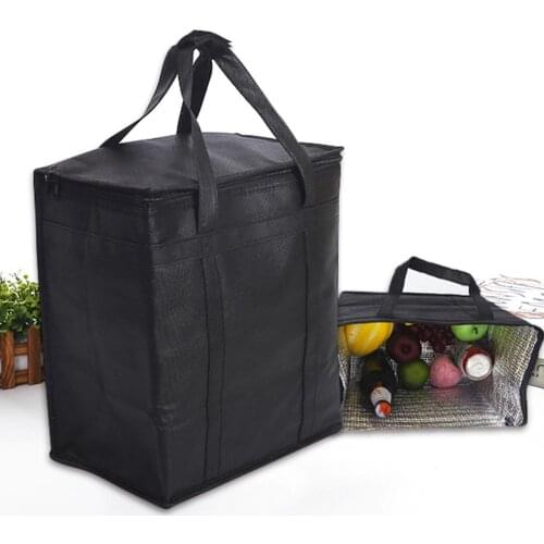 Portable Thermal Insulated Lunch Pouch Folding Picnic Bag Tote Cooler Ice Pack