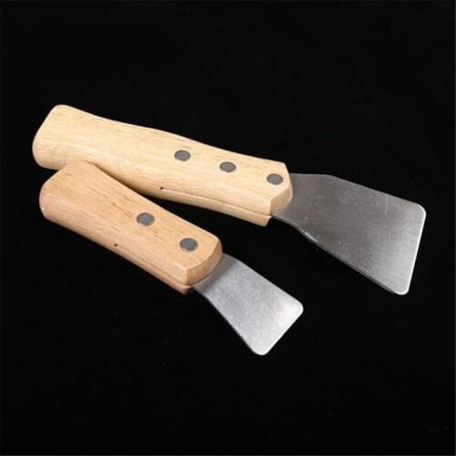 Ceiling Shovel Install Spatula Scoop Stainless Steel Film Shovels with Wooden Handle Welding Harpoon Accessories Hand Tool