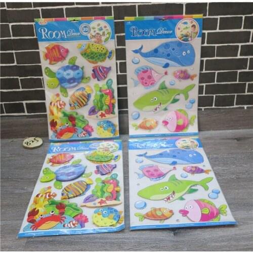 Christmas childrens home decoration stickers glass stickers colorful characters wall stickers single group