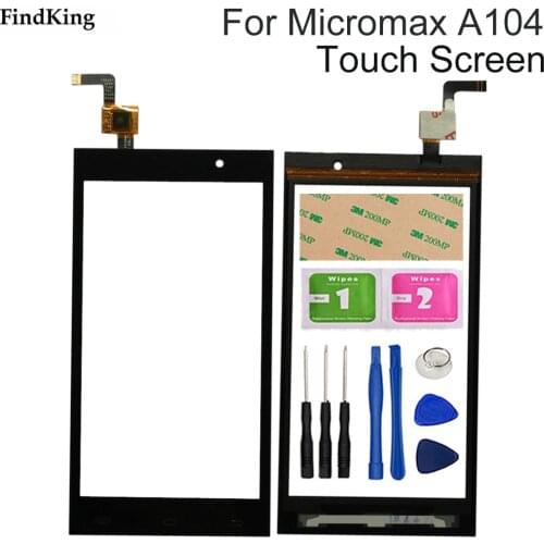 4.5" Mobile TouchScreen Touch Screen For Micromax A104 Touch Screen Capacitive Sensor Glass Panel Digitizer Adhesive