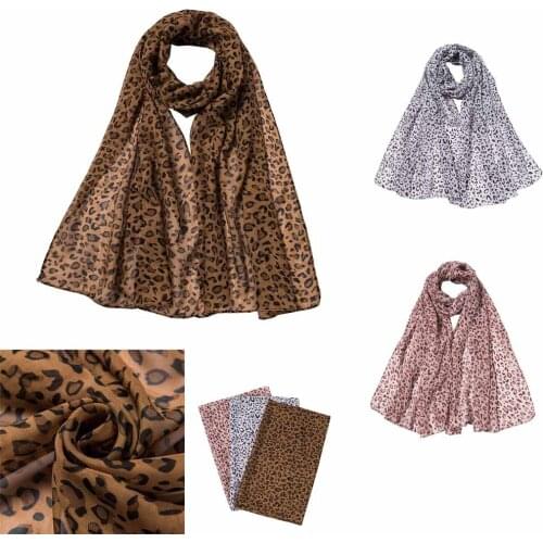 2020 Women Chiffon Scarf Fashion Thin Style Scarfs Print Leopard Soft Shawls And Scarves Best Party Gift Lencos E Echarpes #W3