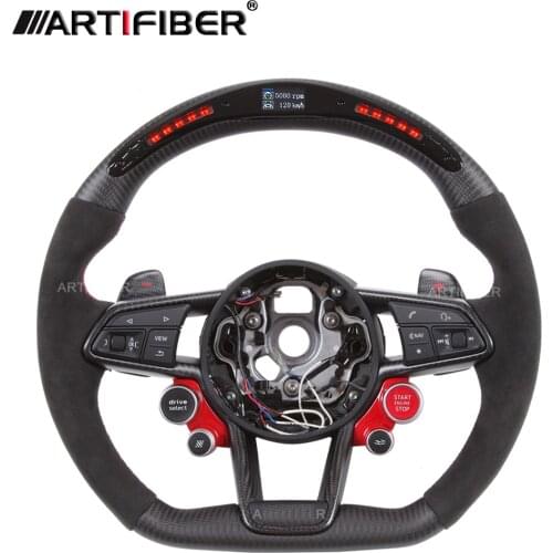 LED Carbon Fiber Steering Wheel for Audi A1,A2,A3,A4,A5,A6,A7, S3/RS3,S4/RS4,S5/RS5,S6/RS6, TT，TTRS，R8