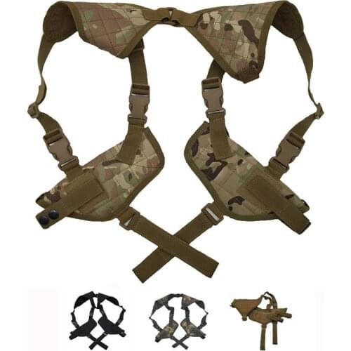 Left Right Hand Tactical Nylon Shoulder Holster Double Pistol Gun Holster Pouch Military Handgun Gun Carry Hunting Accessories