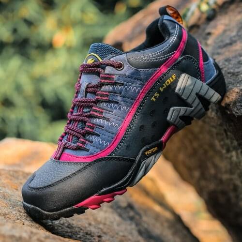 Outdoor Lover Trekking Shoes Men Waterproof Hiking Shoes Mountain Boots Genuine Leather Woodland Tourism Hunting Tactical Shoes