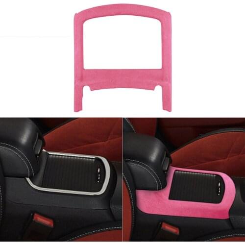 Suede LHD Car Interior Water Cup Holder Panel Decorative Frame Cover Trim for Dodge Charger 2016-2021 Car Styling Accessories