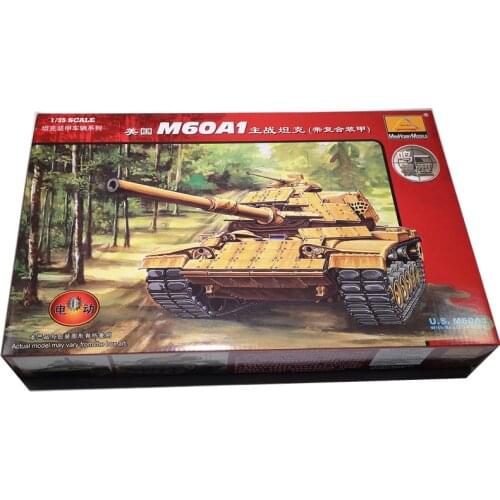 1:35 U.S. M60A1 Main Battle Tank Composite Armor Military Electric Assembly Model