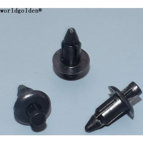 Worldgolden 10pcs auto fasteners Push-Type Retainer for Nissan#66824-01G00 01553-05313 for Honda#90116-S7S-003Z