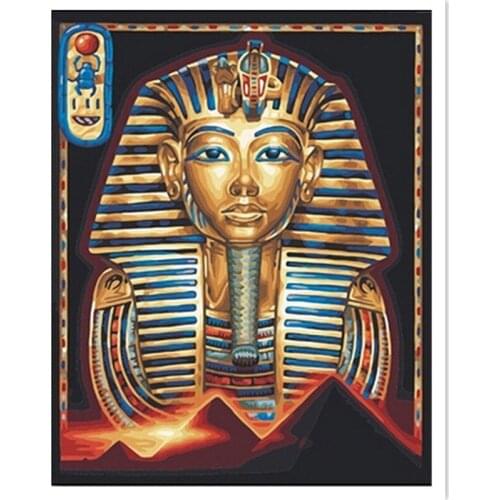 2018 Rushed Real Europe Egyptian Pharaoh Mask Diy Diamond Embroidery Needlework 3d Painting Cross Stitch Full Drill Rhinestones