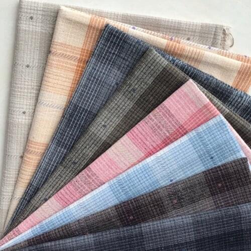 50*70cm DIY Japan Little Cloth group Yarn-dyed fabric,for sewing Handmade Patchwork Quilting , stripe dot Random