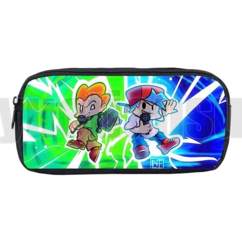 3D Friday Night Funkin Makeup Box Bags Shooting Game Anime Fnf Pencil Case School Supplies Stationery Storage Pouch Cosmetic