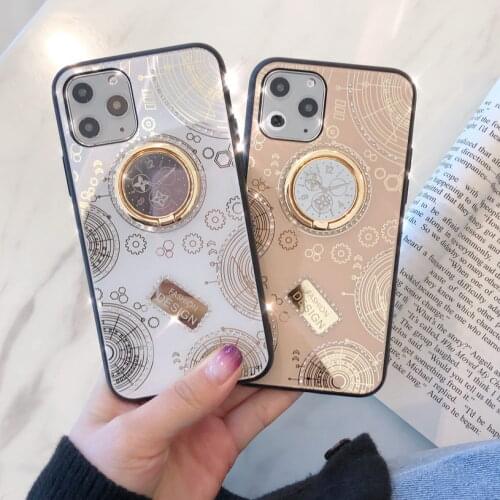 Diamond Holder Case for iPhone 11 iPhone 11 Pro MAX Slim Watch gear jewelled Stand Cover For iPhone X XR XS Max 8 7 6s 6 Plus