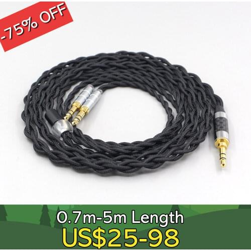 Pure 99% Silver Inside Headphone Nylon Cable For Hifiman Sundara Ananda HE1000se HE6se he400i he400se Arya He-35x LN007442