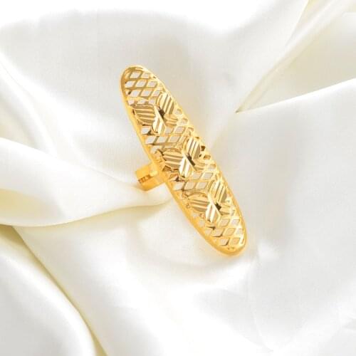Anniyo Long Ring for Women Hand Ring Arab Middle East African Butterfly Rings Wedding Birthday Party Gift #236406
