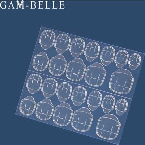 GAM-BELLE 60/120Pcs Transparent Double Side Adhesive Tapes Nail Extension Tool Waterproof Strong Long-lasting Nail Glue Sticker