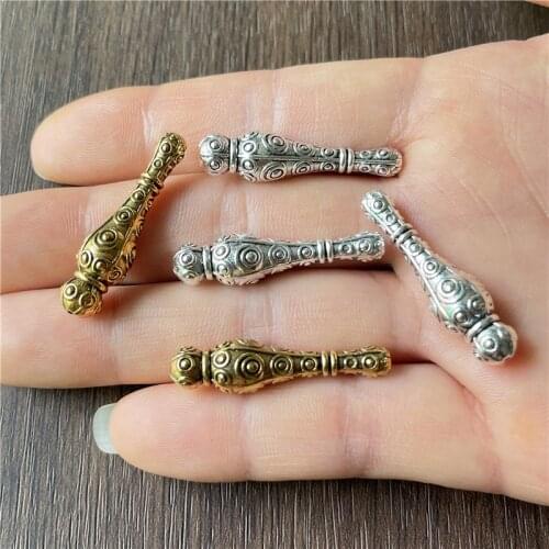 10pcs Turkey Muslim rosary beads Connectors with thread pattern DIY handmade bracelet necklace accessories for jewelry making