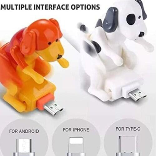 Humping Dog 3A Fast Charging Power Data Cable for Type C iOS Android Wire Phone Mobile Puppy Data Line Universal Smartphone