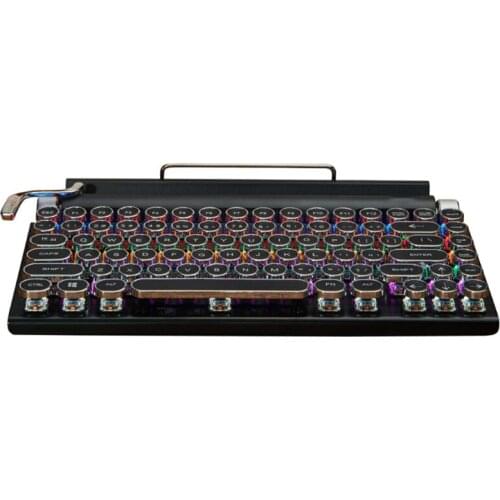 Gaming LED Wireless Keyboard with Emitting Character Rainbow Backlit Mechanical Feeling Waterproof Punk Keyboard 83 Keys