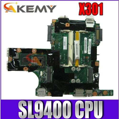 Akemy 42W8144 43Y9211 60Y3782 Laptop motherboard for lenovo IBM thinkpad X301 13.3 1.4GHz SL9400 CPU onboard MOTHERBOARD