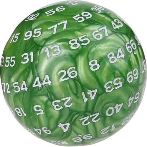 99 Sides Polyhedral Dice Green Irregular Multi Sided Acrylic Dices for Table Board Role Playing Game Bar Pub Club Party E56D