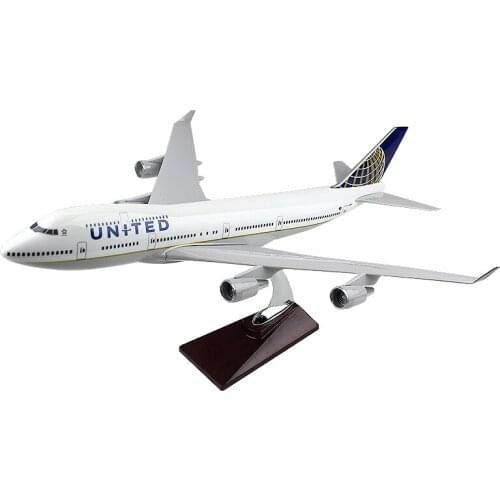 47CM 1/150 United Airlines 747 B747 Airplane Resin Airliner Plane Aircraft Model Gift Decoration Display Show