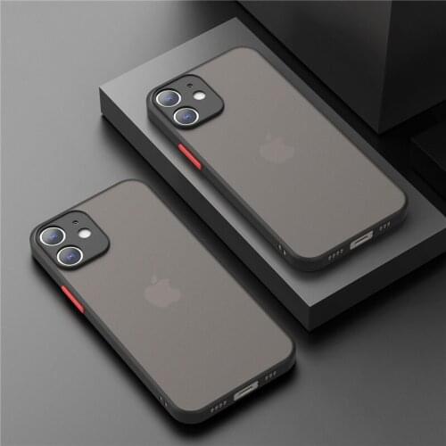 Fashion Silicone Shockproof Matte Phone Case For iPhone 12 11 Pro Max Mini X XS XR 7 8 Plus SE 2020 Camera Protective Cover