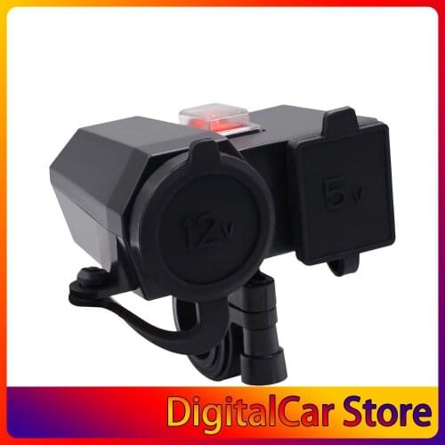 Motorcycle Mobile Phone Charger Waterproof Cigarette Lighter Seat Dual Usb4.2a Voltmeter Universal Modification