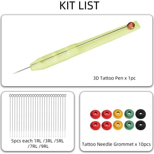 2021 New Hand Poke & Stick Tattoo Kit DIY Tattoo Supply Tattoo Grommets Needles Set for Tattoo Artists Beginners