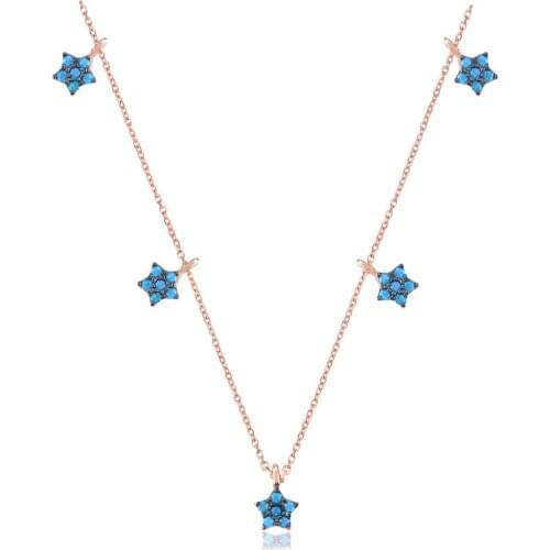 Turquoise Stone Star Necklace