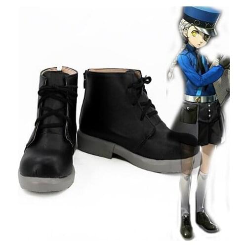 Persona 5 Justine and Caroline Cosplay Boot Shoes Costume Accessories Halloween Party Boots for Adult Women Shoes
