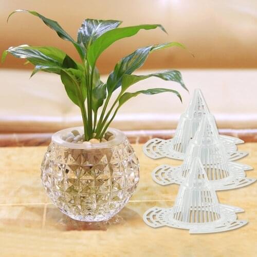 5Pc Plastic Plant Mesh Pot Anti-rotten Root Hydroponic Colonization Cone Mesh Drain Gasket Flowerpot Accessories Garden Supplies