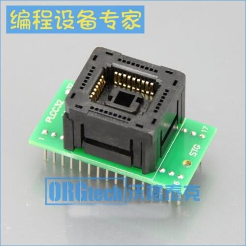 PLCC32 to DIP32 Burning Socket Adapter SCM Chip IC to In-line Test Socket Conversion Socket
