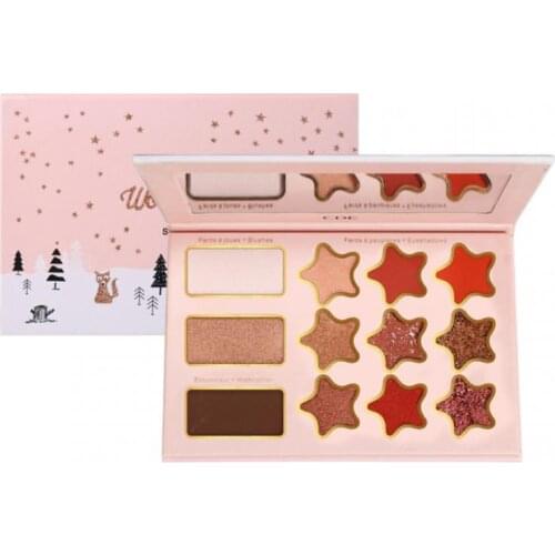 NEW Merry Christmas 12colors Star Eyeshadow Waterproof Palette Matte Pearl Highlight Shadow Longlasting Makeup Eyeshadow TSLM1