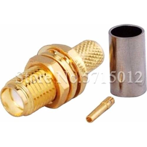 5PCS SMA Famale RF Coaxial Connector For Connect RG58 RG400 RG223 Electric Cable Lengthen 11mm External Screw SMA-KY-3