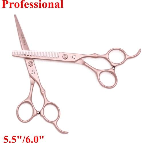 50Pcs 5.5 6 Japanese Steel 440C Hair Scissors Professional Hairdressing Scissor High Quality Barber Scissors ThinningCutting9030